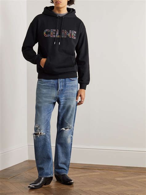 celine homme mr porter|Celine hoodie for men.